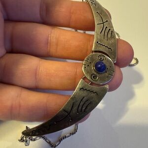 925 Sterling Silver and Blue Lapis Lazuli Women's Necklace